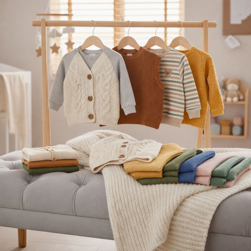 Sélection de pulls et gilets bébé de seconde main, confortables et doux, pour enfants de 0 à 24 mois