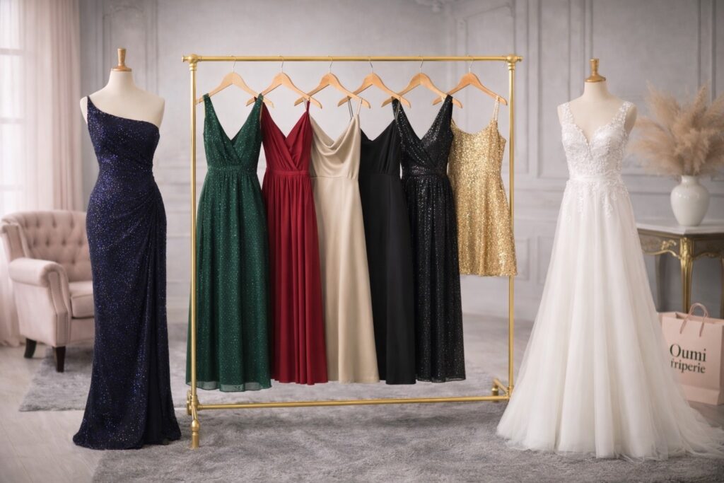 Robe de cocktail de luxe, tenue de soirée élégante Yves Saint Laurent ou créateurs