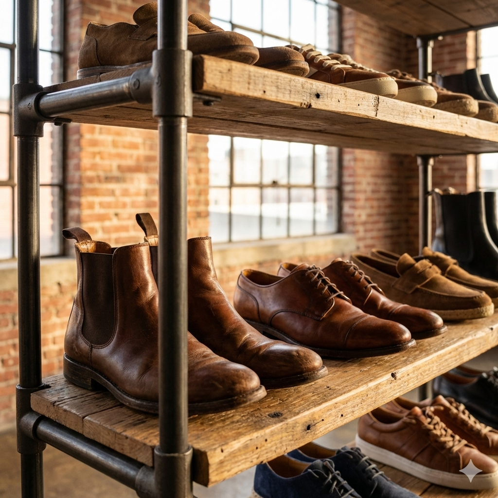 Chaussures homme de seconde main, confortables et élégantes, sélection Oumi Friperie