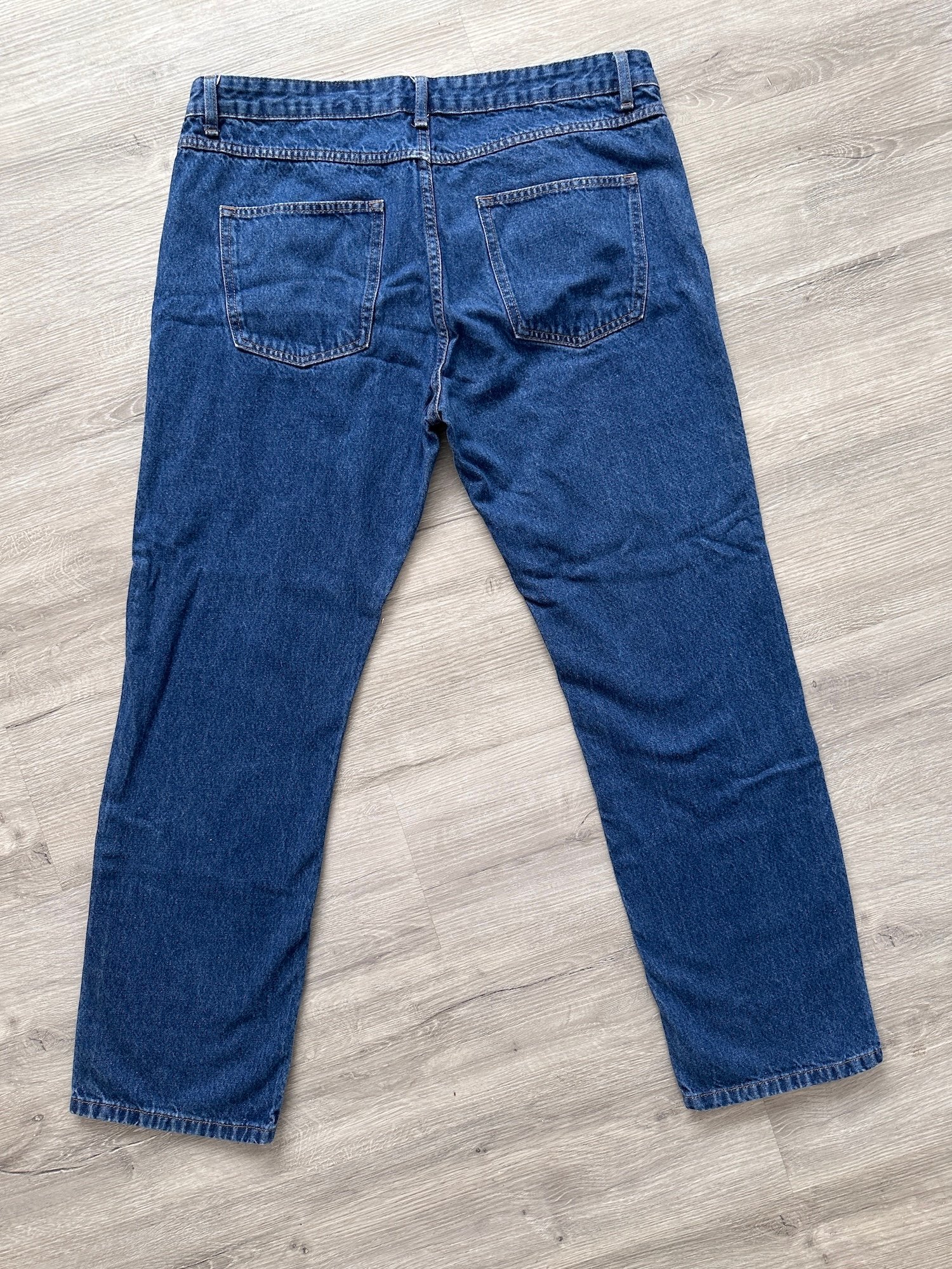 Jean femme bleu 100 % coton (T48) – Image 4