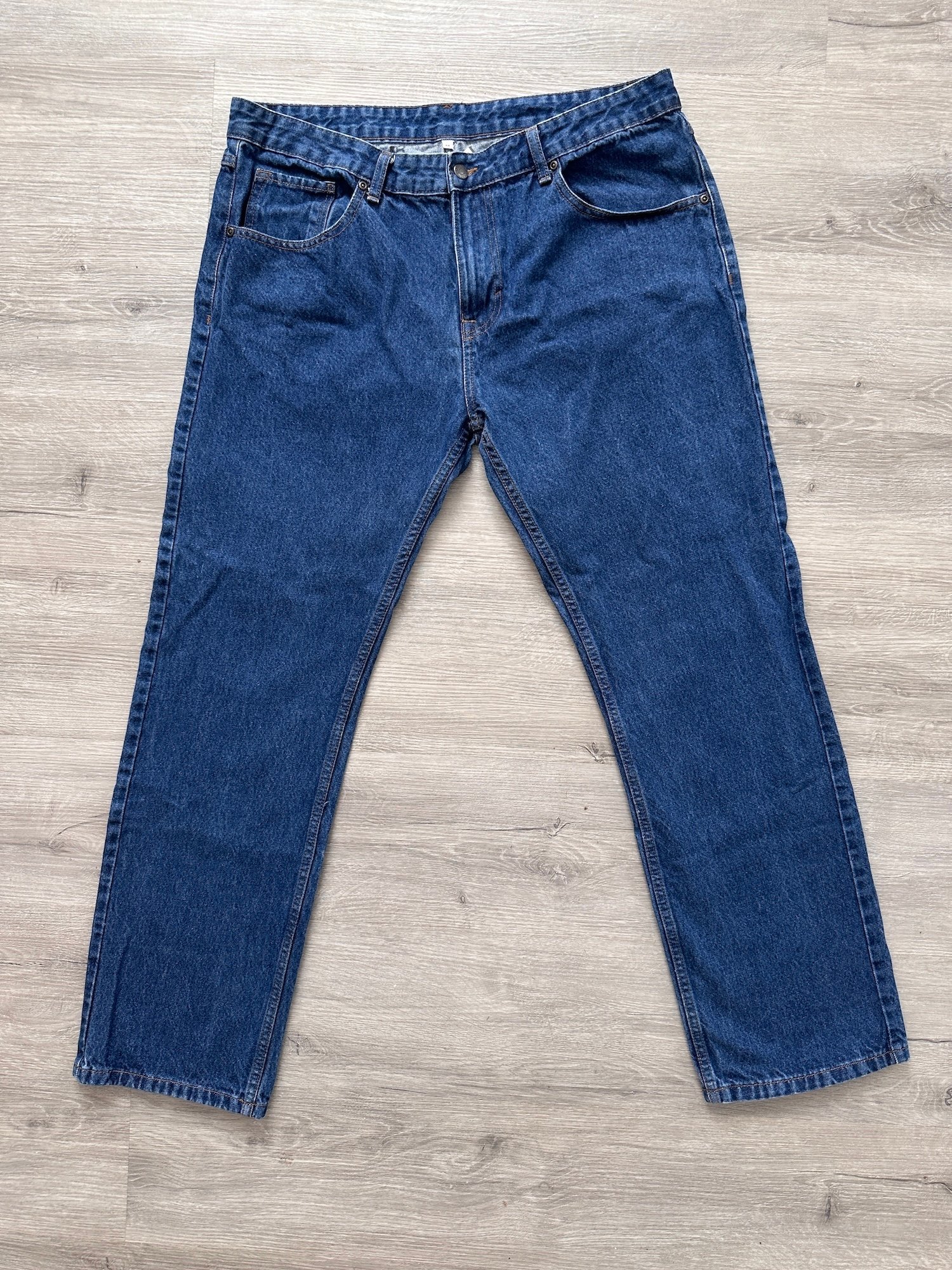 Jean femme bleu 100 % coton (T48) – Image 3