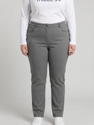 Pantalon femme pied-de-poule noir et blanc Kiabi (T54)