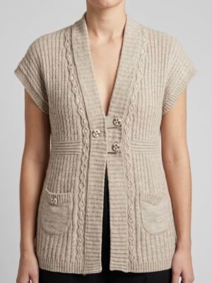 Gilet manches courtes beige Kar & ay taille L