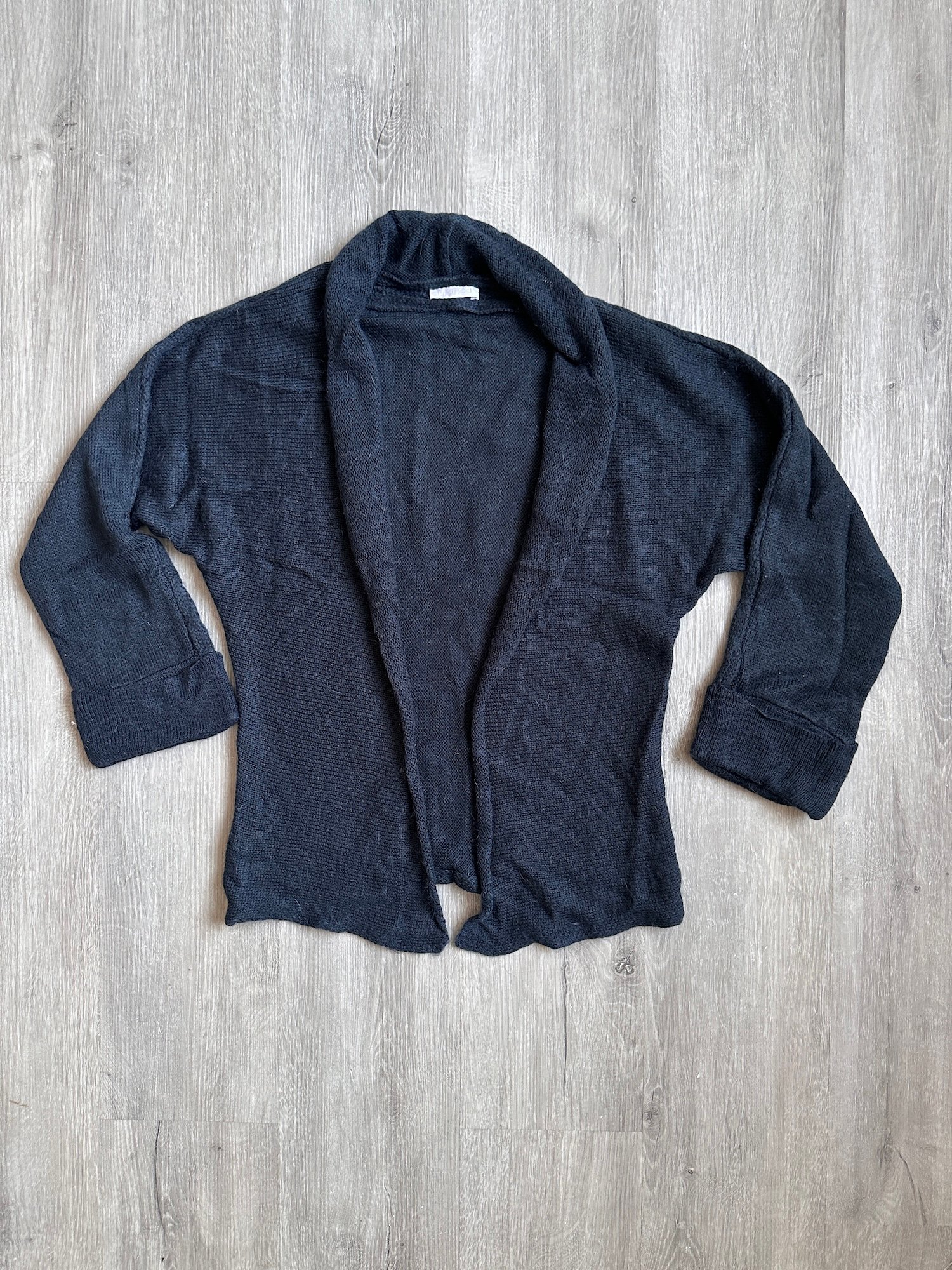 Gilet ouvert col châle bleu nuit Promod – Image 3