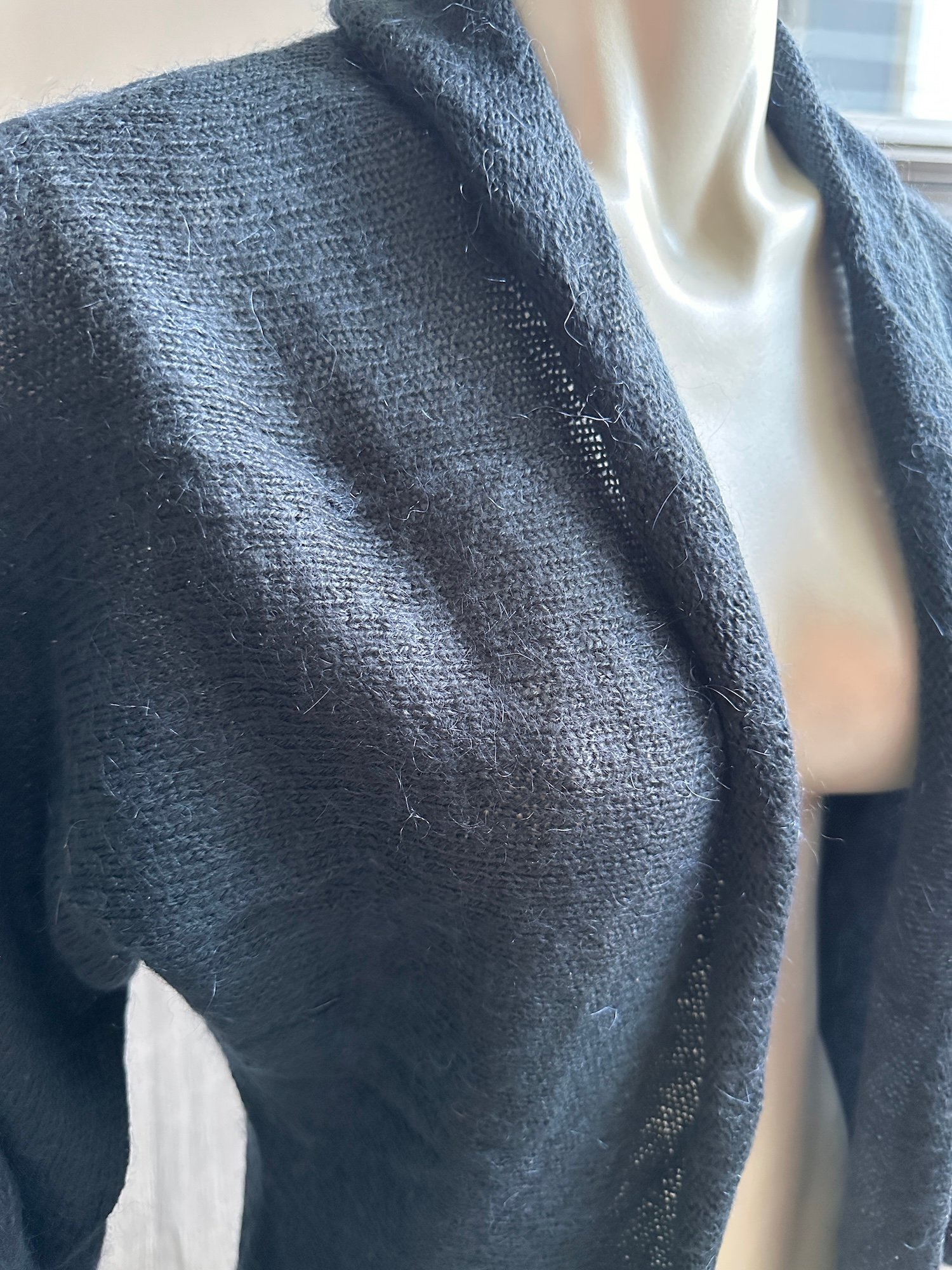 Gilet ouvert col châle bleu nuit Promod – Image 2