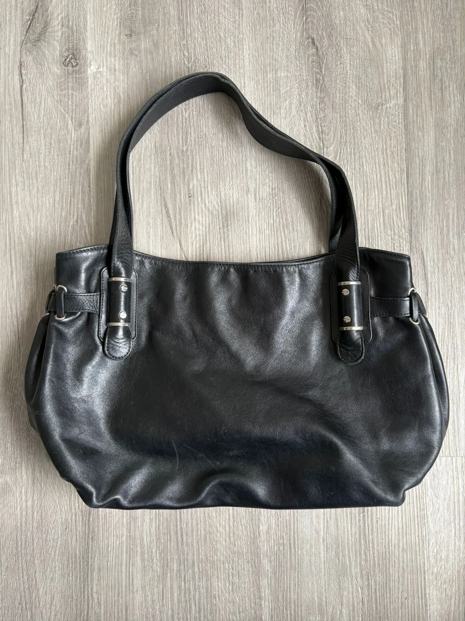 cabas cuir texier noir dos