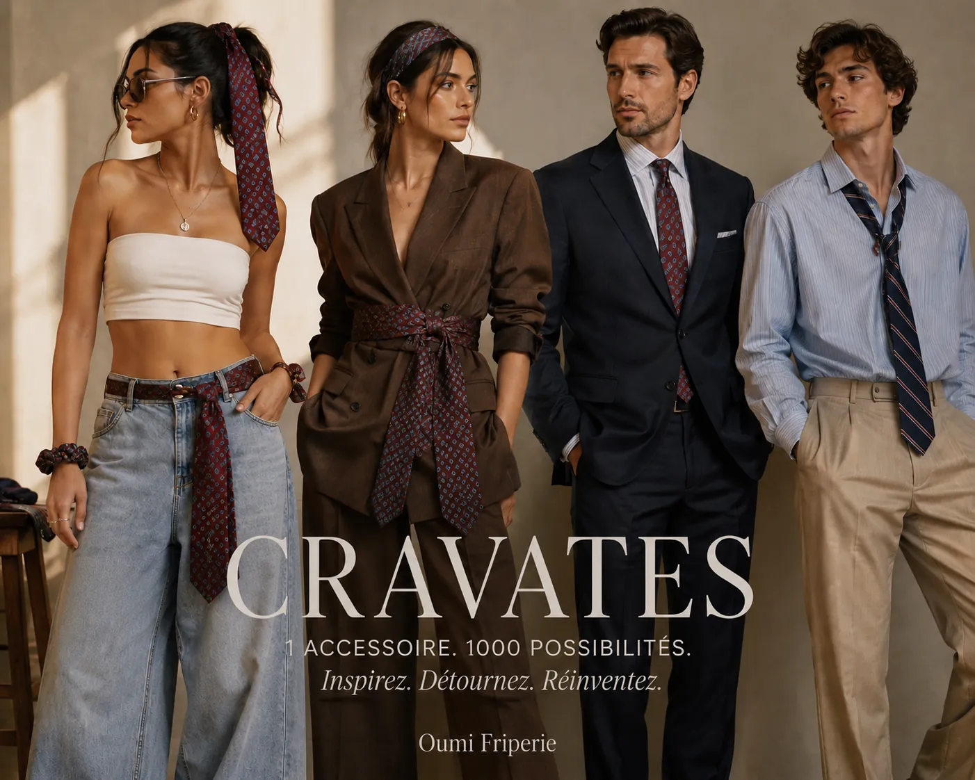 L&rsquo;Art de porter la cravate en soie vintage