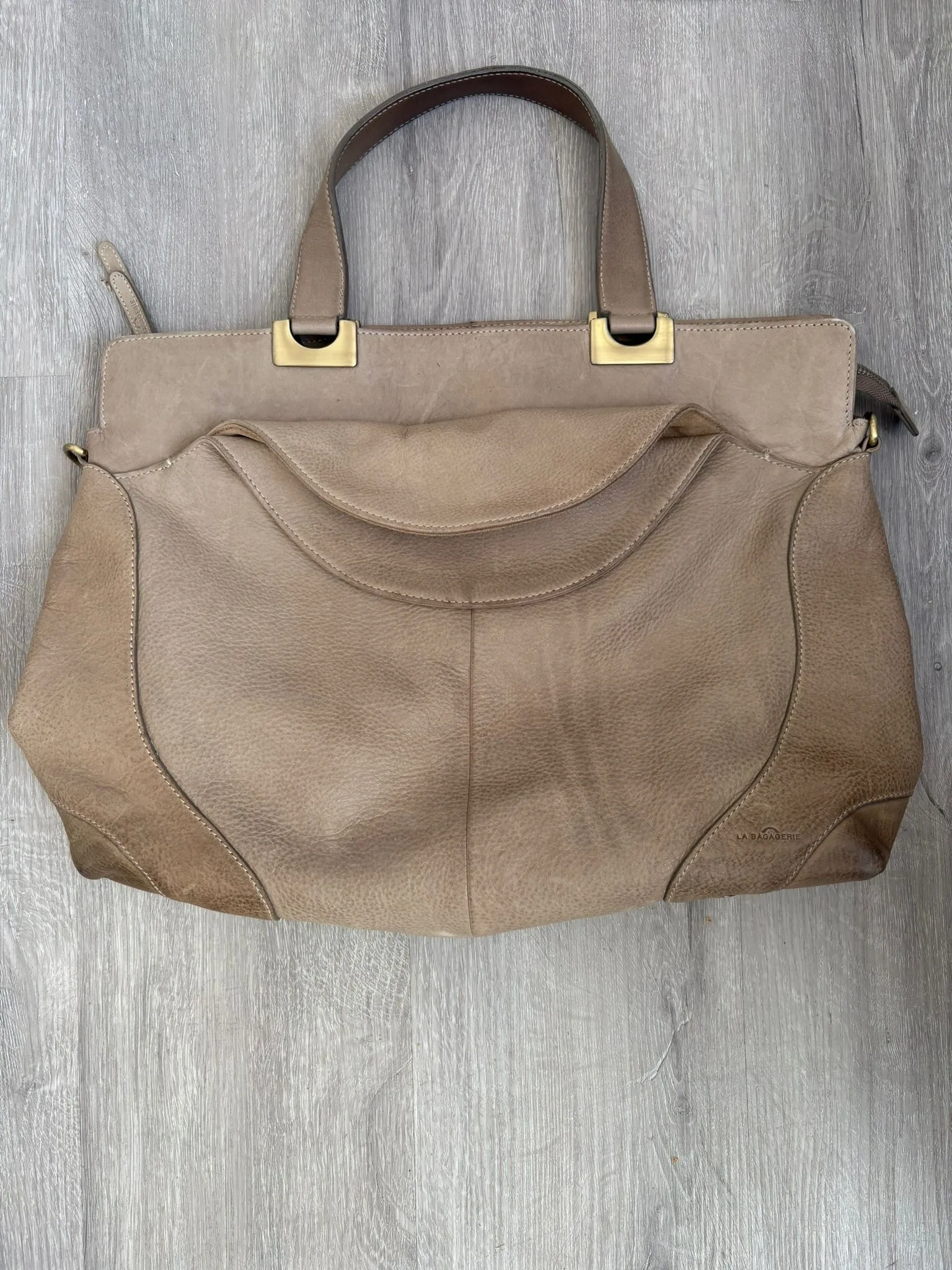 grand cabas la bagagerie beige dos
