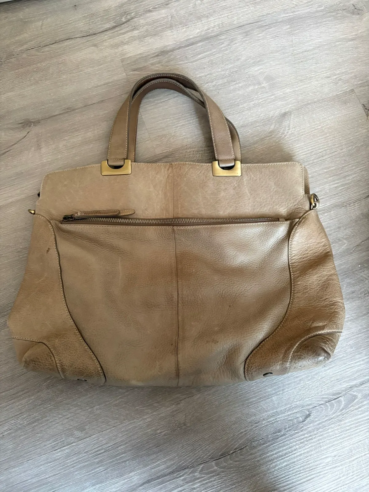 grand cabas la bagagerie beige etiquette