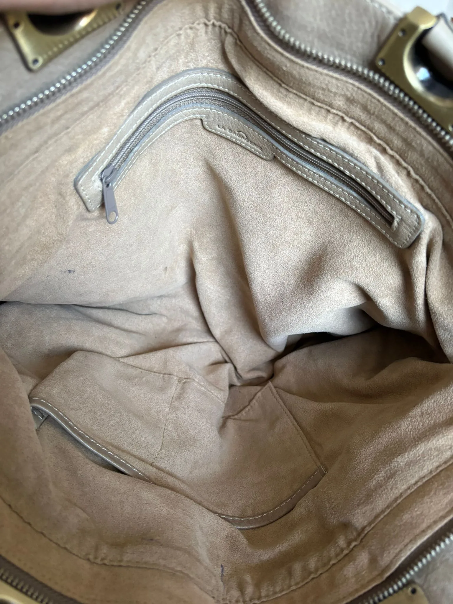 grand cabas la bagagerie beige porte