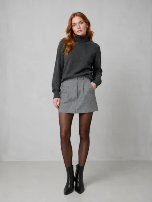 jupe courte emma pernelle gris porte