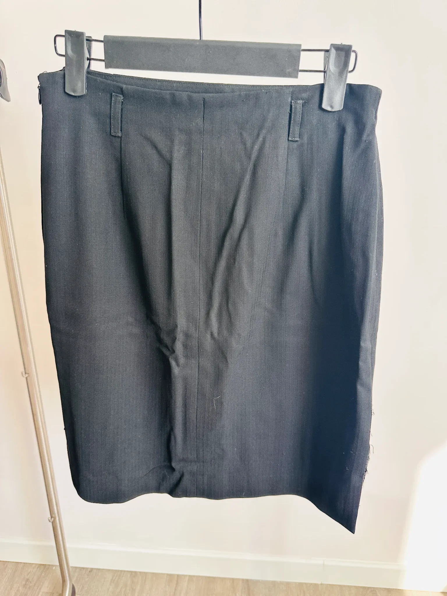 jupe crayon tailleur noir 100 laine ralph lauren noire dos