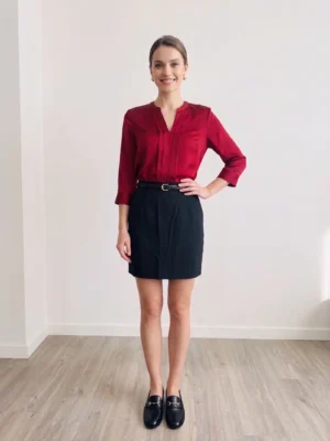 jupe crayon tailleur noir 100 laine ralph lauren noire porte