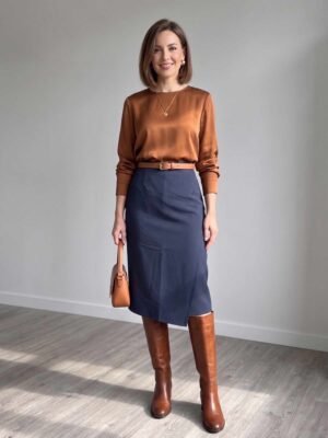 Jupe midi bleue asymétrique et élégante de marque Lewinger (taille 42), article neuf à prix d'occasion disponible sur notre friperie en ligne pas chère.