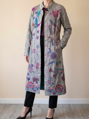 long manteau imprimé occasion