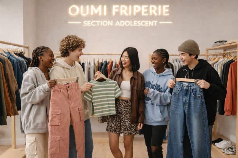 Vêtements de seconde main et mode vintage pour adolescent Oumi Friperie