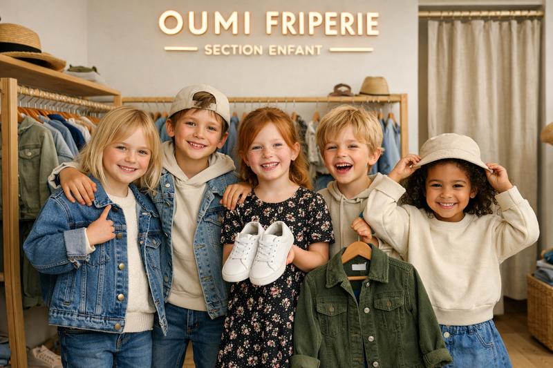 Vêtements enfant de seconde main soigneusement triés