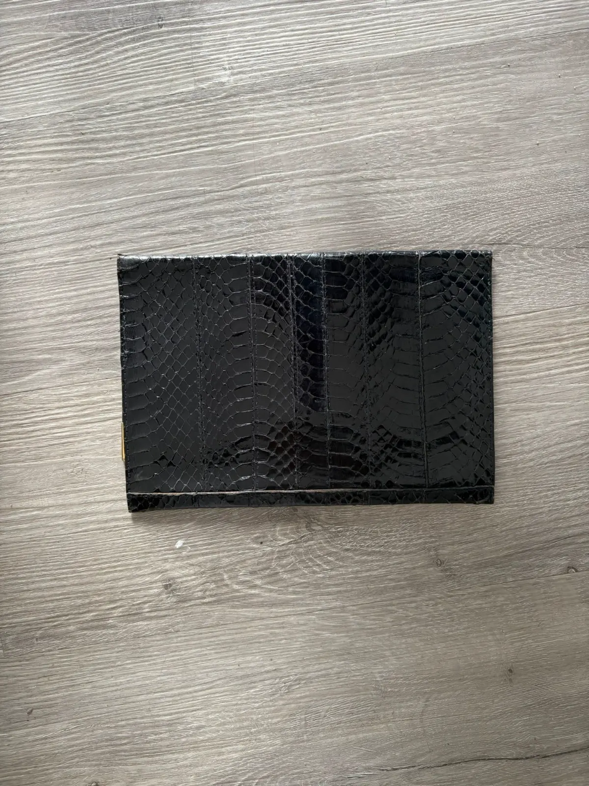 pochette serpent 70s noir vintage sans marque etiquette