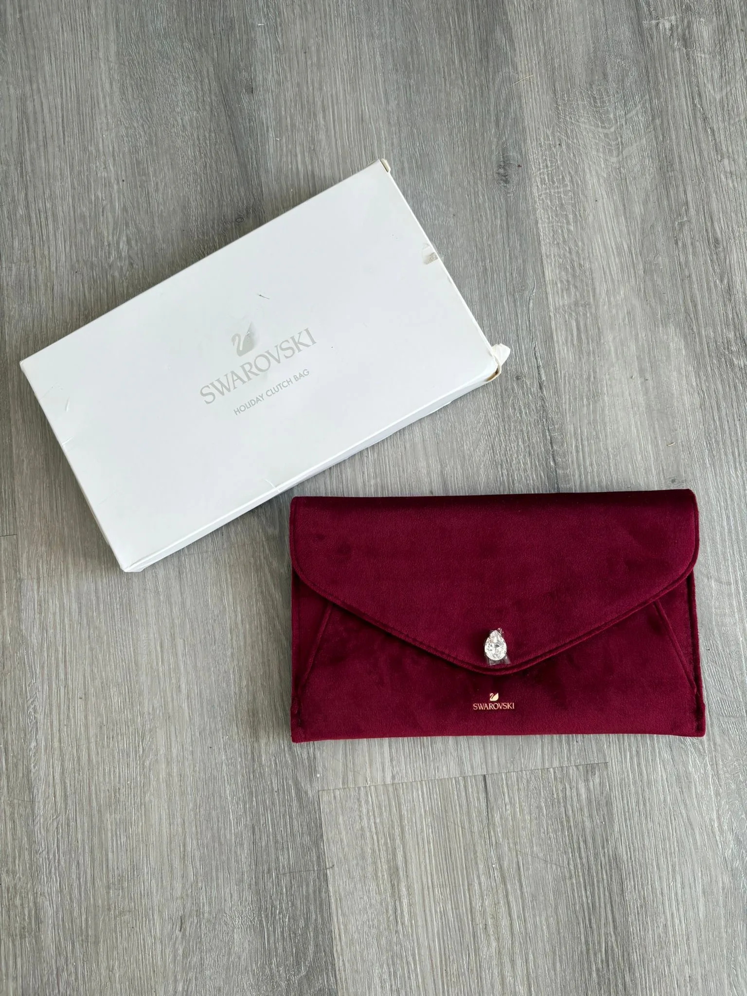 pochette swarovski bordeaux rouge bordeaux face