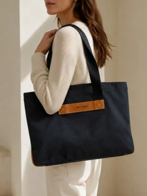 sac cabas lancel noir lancel paris face
