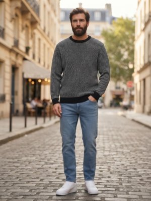 Pull col rond Kiabi - Taille M