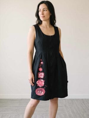 robe chasuble sans manche occasion