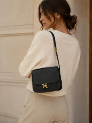 sac bandouliere pourchet noir pourchet paris porte