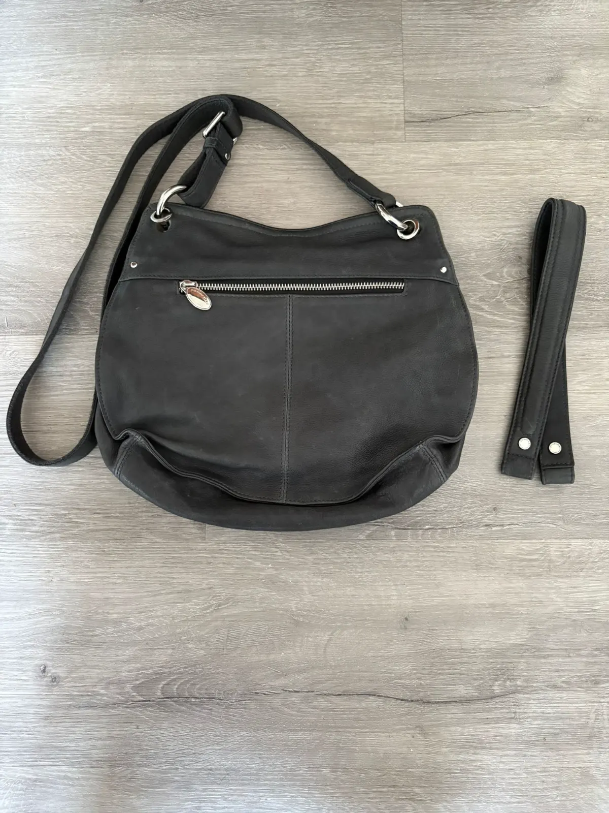 sac besace pourchet gris pourchet paris etiquette