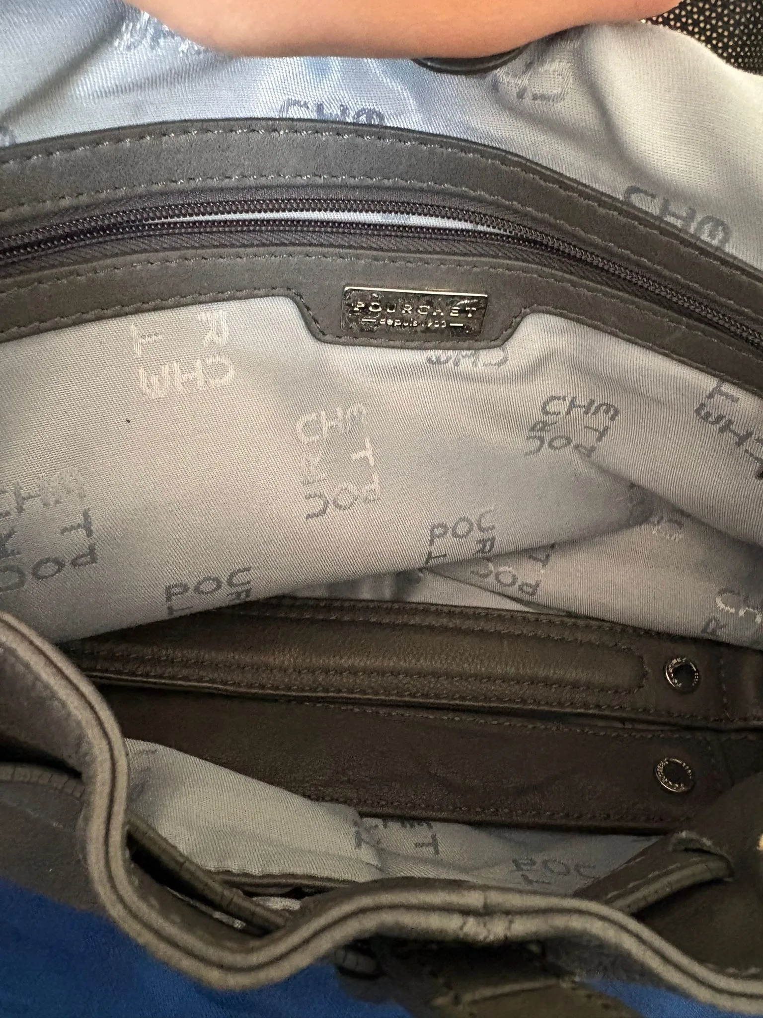 sac besace pourchet gris pourchet paris porte
