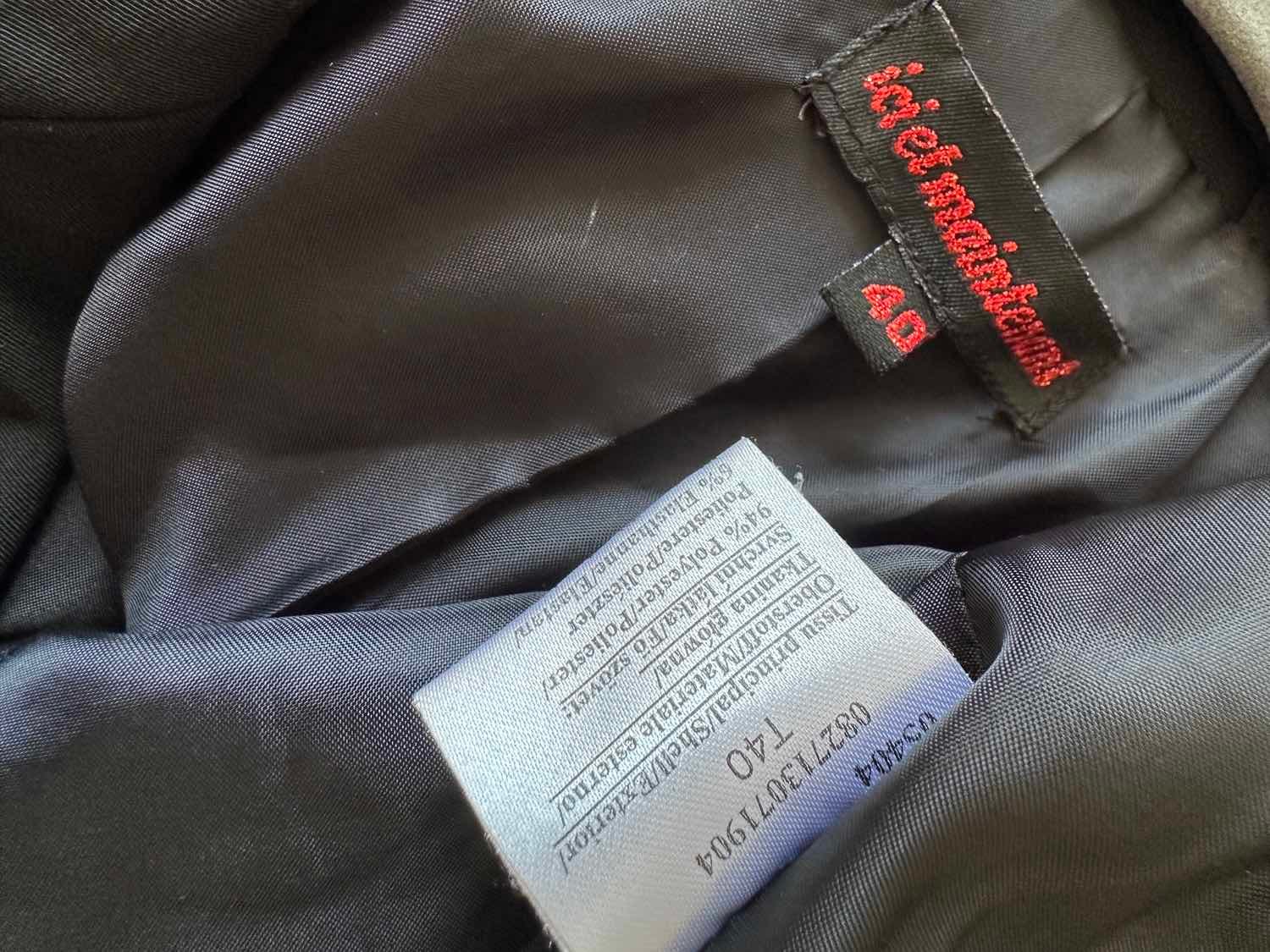 Blazer noir vintage cintré Ici et Maintenant avec col à revers - etiquette