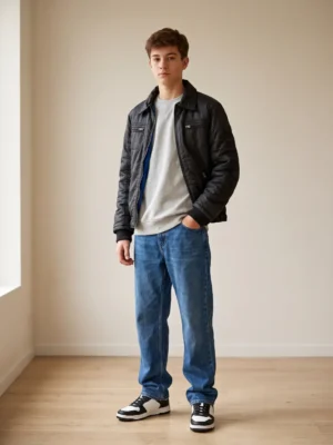 blouson sans capuche redskins noir redsking porte