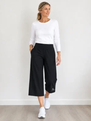 corsaire de yoga taille haute domyos noir porte