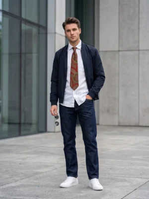 cravate bayard en soie bordeaux motifs cachemire porte