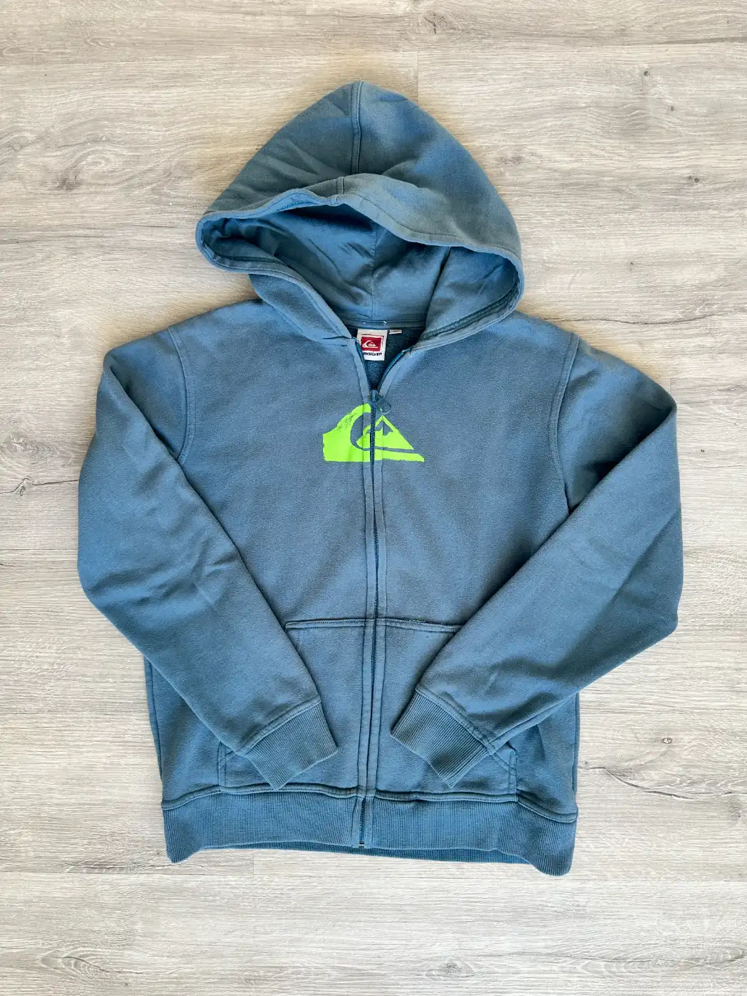 gilet zippe a capuche quiksilver vert quicksilver face