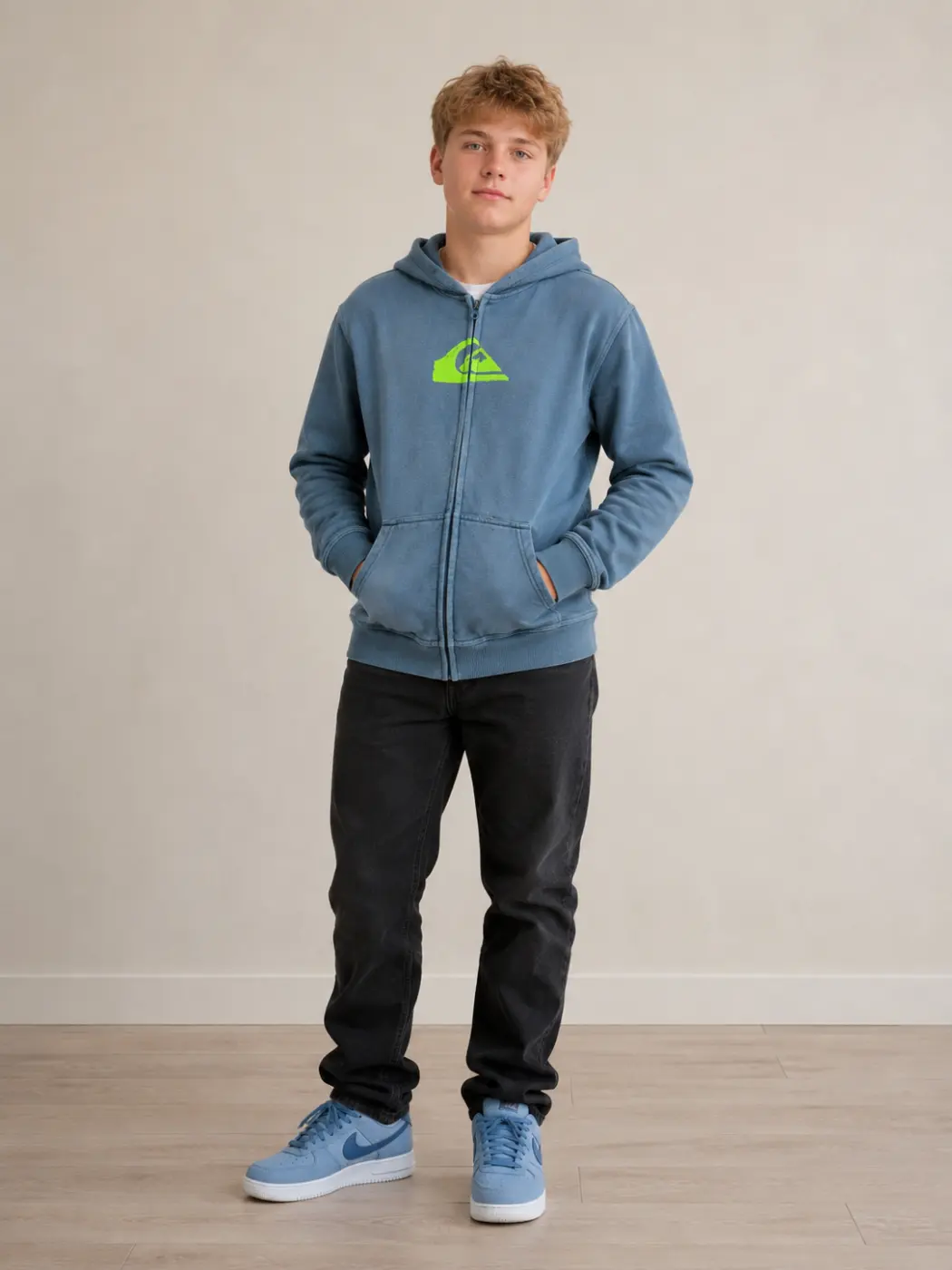 gilet zippe a capuche quiksilver vert quicksilver porte