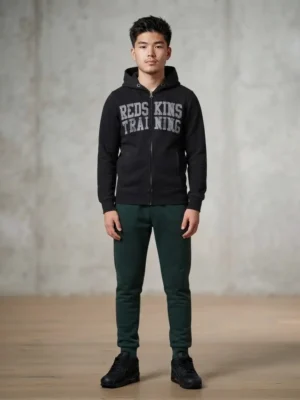 gilet zippe a capuche redskins noir redsking porte