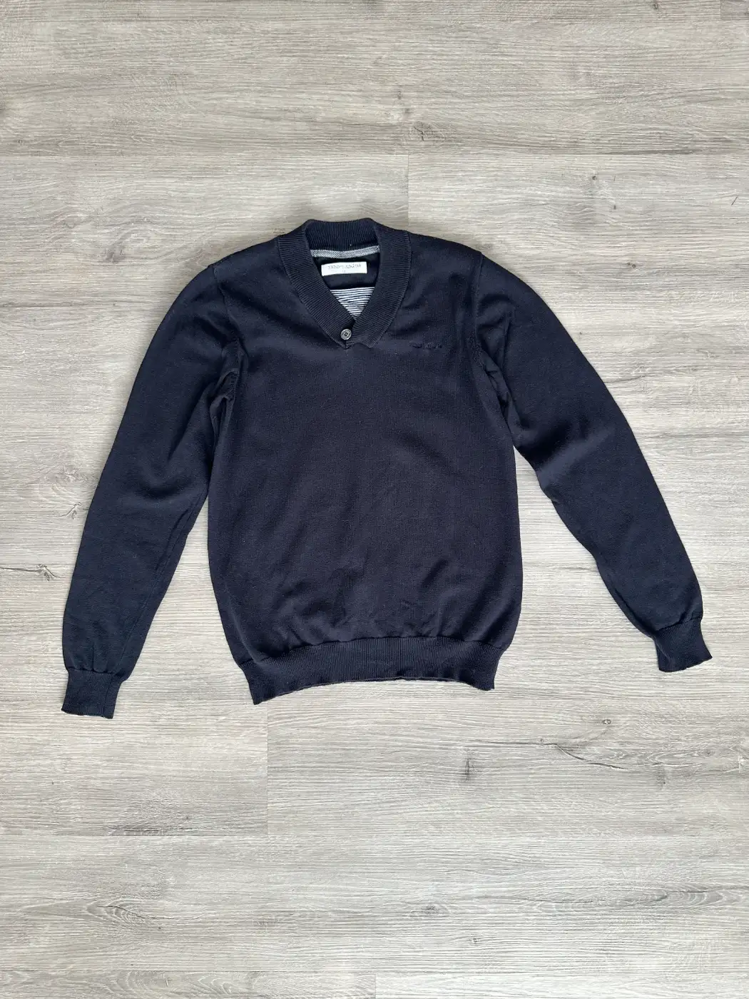 pull col tunisien teddy smith bleu face