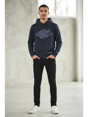 sweat a capuche kaporal bleu porte
