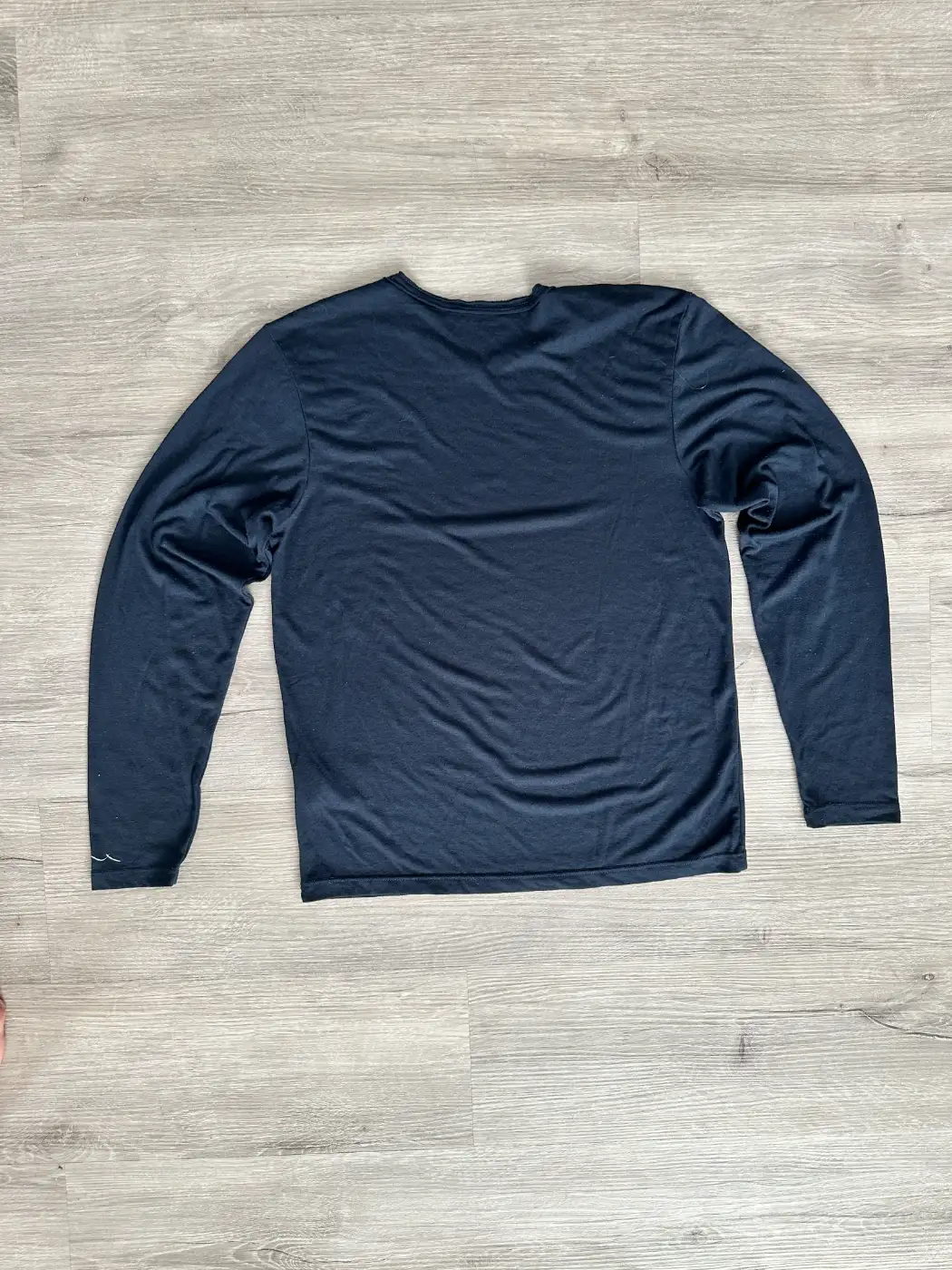 t shirt manches longues teddy smith bleu dos