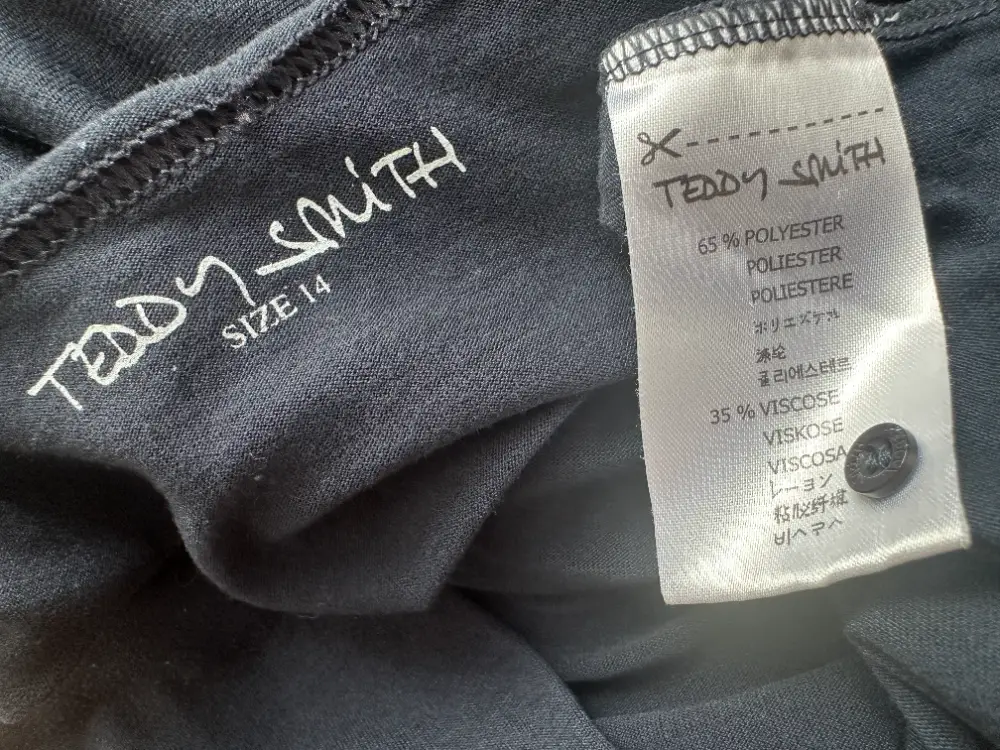 t shirt manches longues teddy smith bleu etiquette