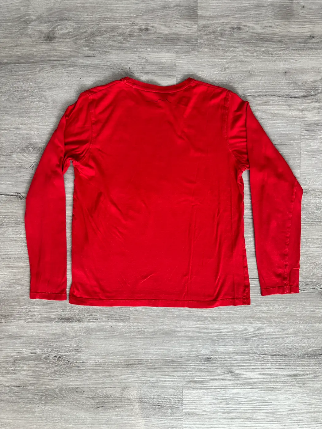 t shirt manches longues teddy smith rouge dos