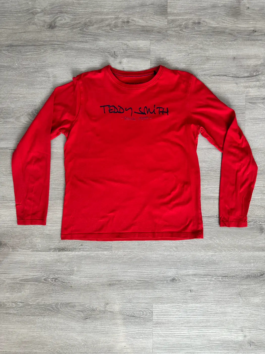 t shirt manches longues teddy smith rouge face