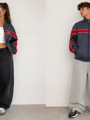 veste nike vintage gris porte