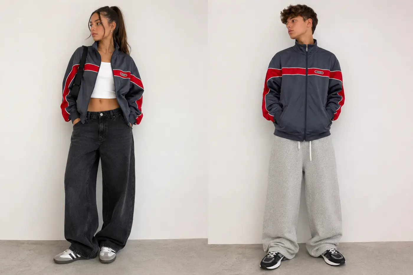 veste nike vintage gris porte
